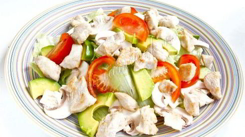 салат из индейки с грибами