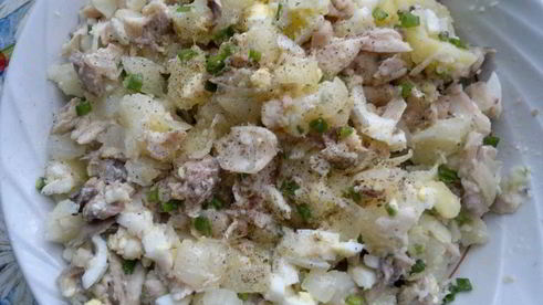 салат из щучьих голов с картошкой
