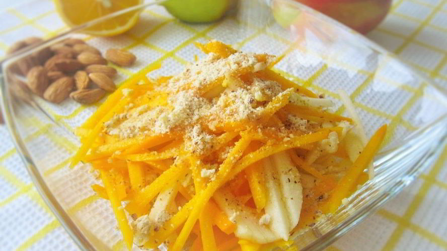 Рецепт салат из тыквы и яблок