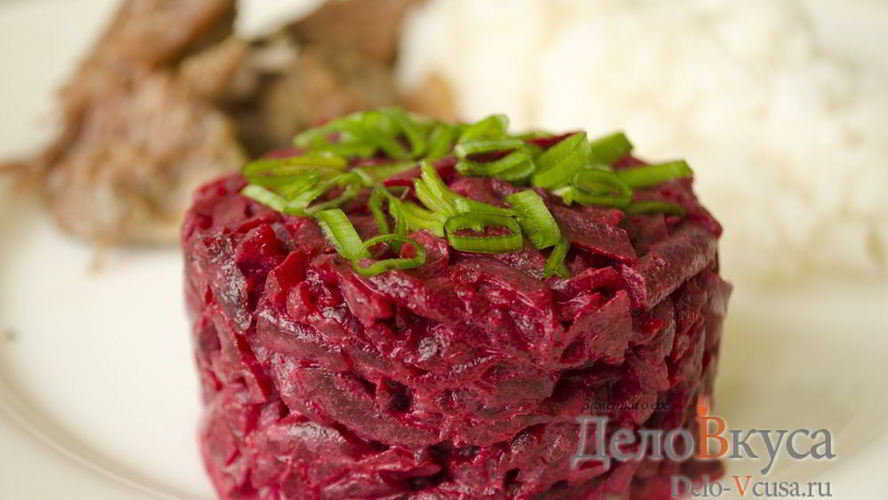 Рецепт салат из вареной свёклы