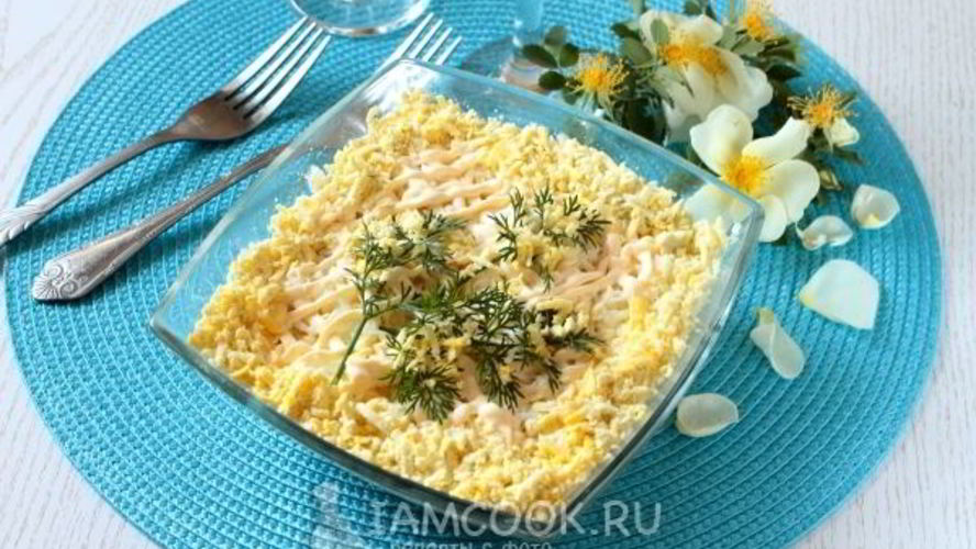 Рецепт салат мимоза с сайрой