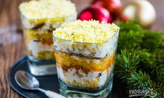 Салат Мимоза со шпротами