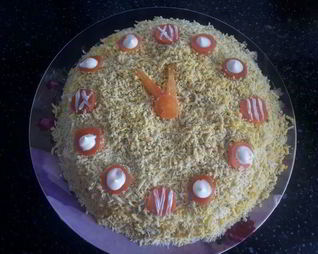 Салат Новогодние часы