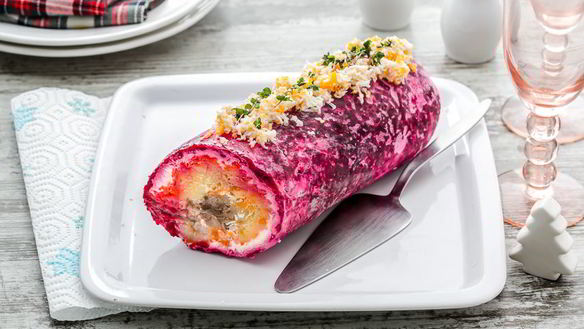 Рецепт Рулет Селедка под шубой