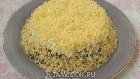 салат грибы под шубой