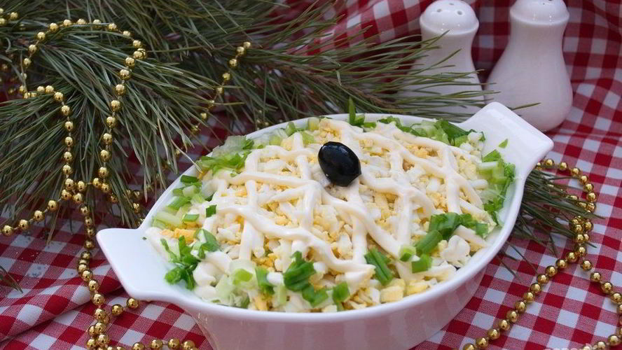 Рецепт салат кальмары под шубой