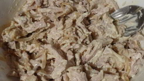 салат мясо под шубой