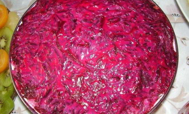 Селедка под шубой без яиц