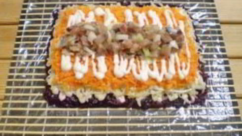 селедка под шубой рулетом