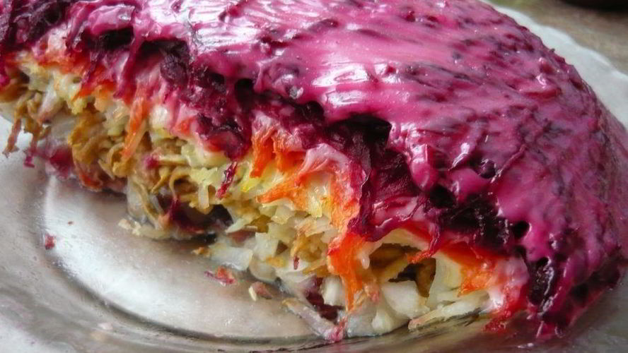 Рецепт селедка под шубой с яблоком