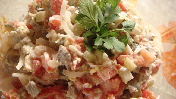 Рецепт Салат с говядиной и томатами