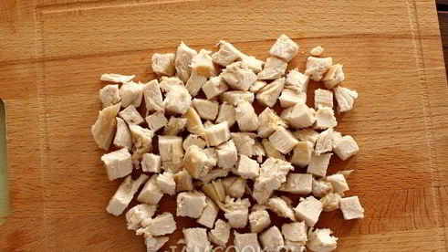 салат с гранатом, курицей и сыром