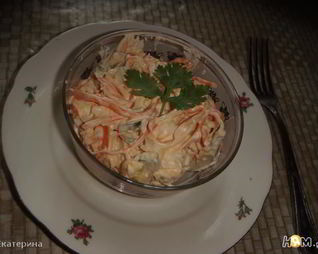 Салат с корейской морковкой и курицей