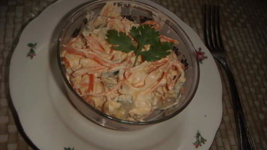 Рецепт салат с корейской морковкой и курицей