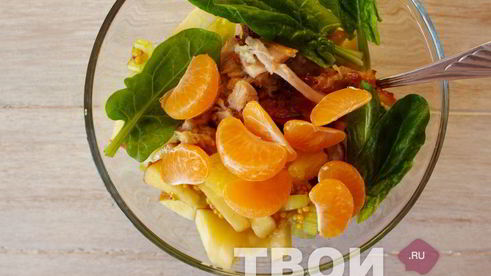 салат с мандаринами