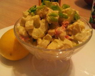 Салат с соусом из авокадо