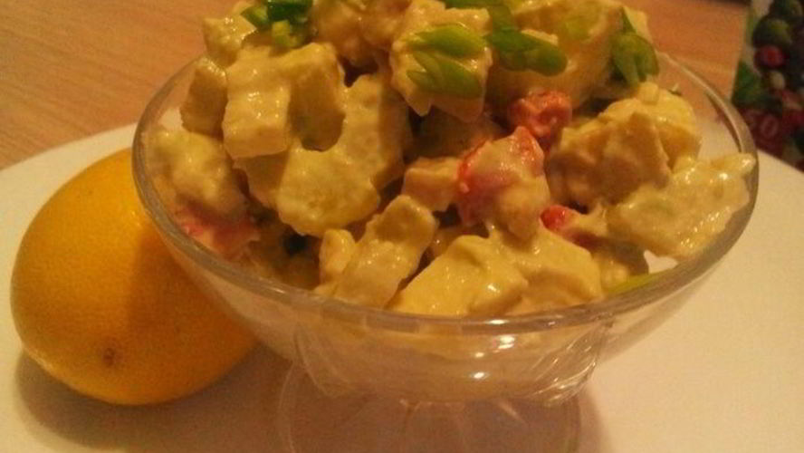 Рецепт салат с соусом из авокадо