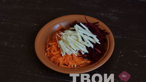 салат с сырой свеклой и морковью
