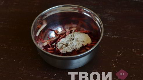 салат с сырой свеклой и морковью