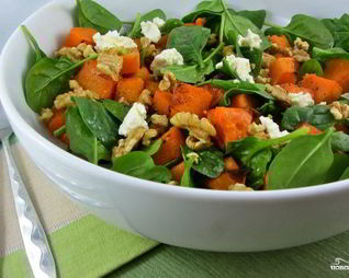 Салат с тыквой и фетой
