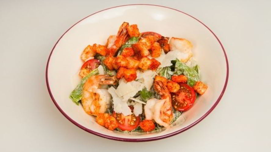 Рецепт салат цезарь с креветками