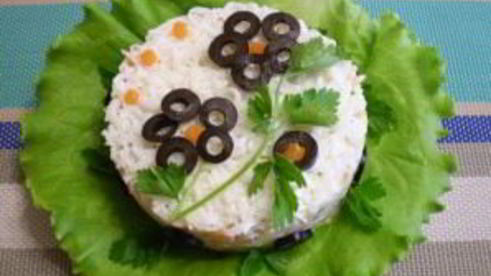 салат цветы