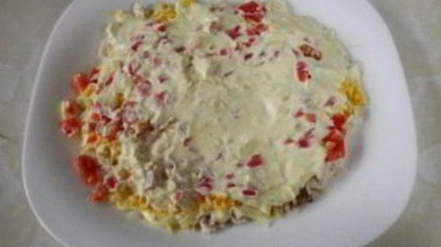 слоеный салат изумрудная россыпь