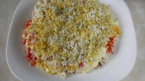 слоеный салат изумрудная россыпь