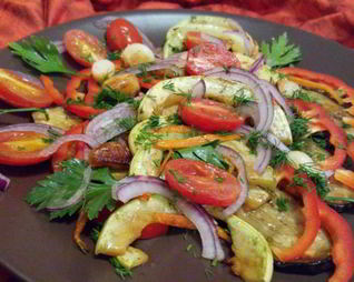 Теплый салат Бабье лето