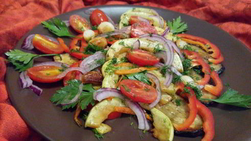 теплый салат бабье лето