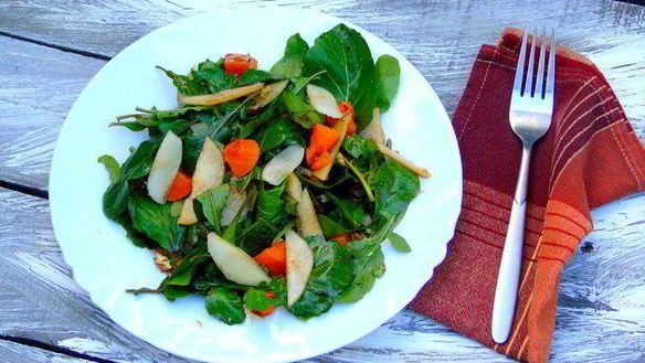 Рецепт Теплый салат с тыквой и грушей