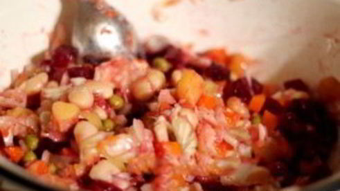 винегрет с фасолью