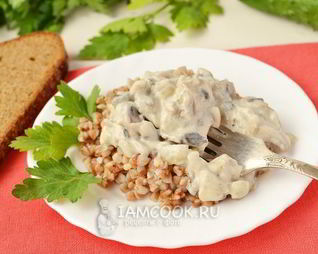 Грибной соус со сметаной