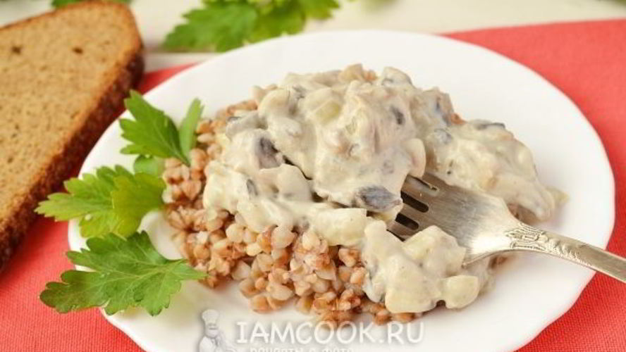 Рецепт грибной соус со сметаной