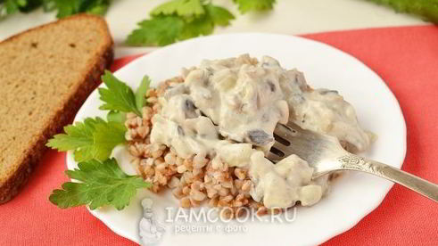 грибной соус со сметаной