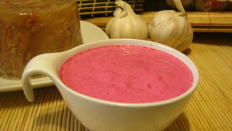 Рецепт майонезный соус со свеклой и хреном