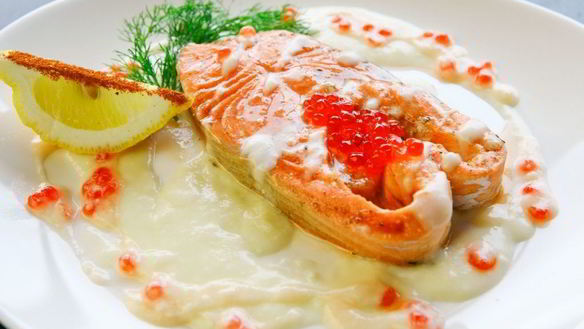 Рецепт Сливочный соус к рыбе с икрой