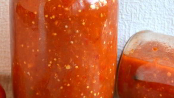 Рецепт Соус томатный с яблоками и баклажанами в мультиварке