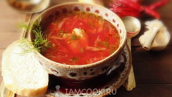 Рецепт Борщ на бульоне из свиных ребрышек