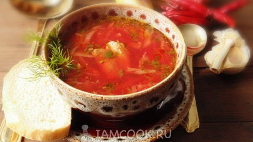 Рецепт борщ на бульоне из свиных ребрышек