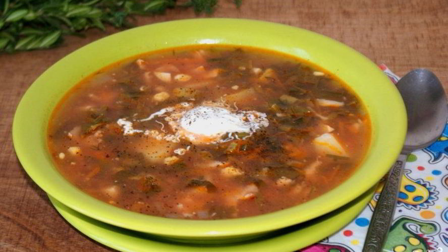 Рецепт борщ на курином бульоне