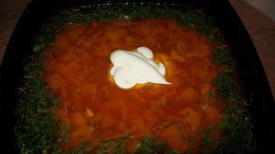 Рецепт борщ по-полтавски с гусем