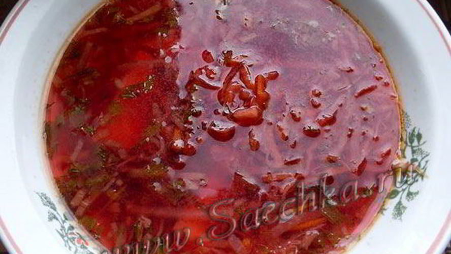 Рецепт борщ с баклажанами