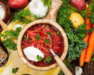 Борщ с баклажаном