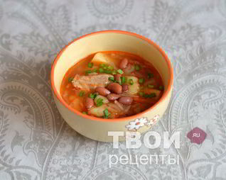 Борщ с фасолью