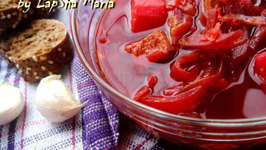 Рецепт борщ с копчеными ребрышками