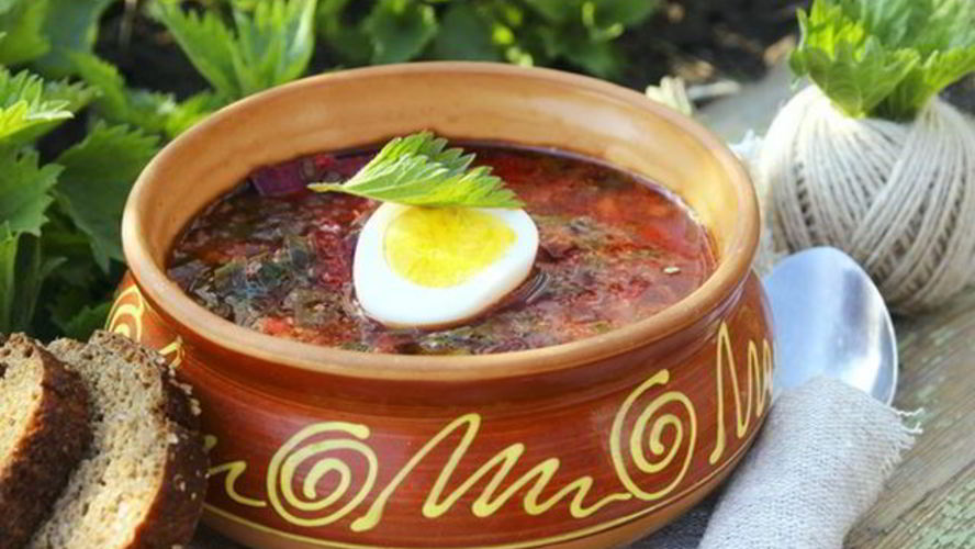 Рецепт борщ с крапивой