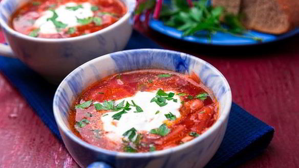 Рецепт Борщ с курицей и капустой