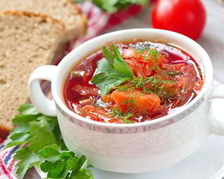 Борщ с курицей в мультиварке