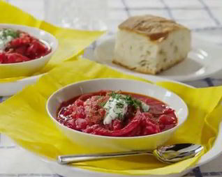 Борщ с курицей